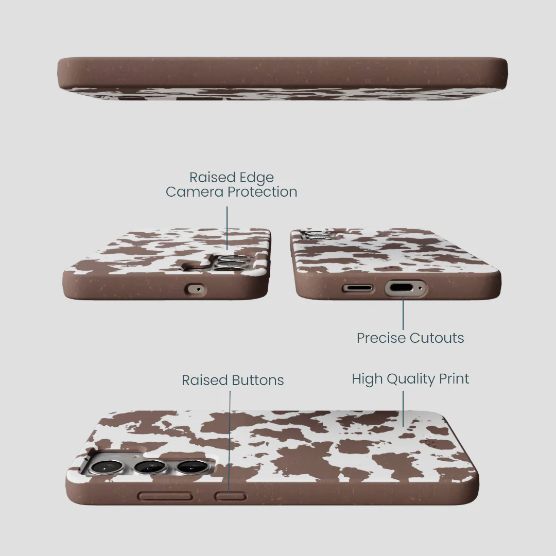 Chocolate Brown Cow Couture Samsung Galaxy S25+(Plus) Case - Image 3
