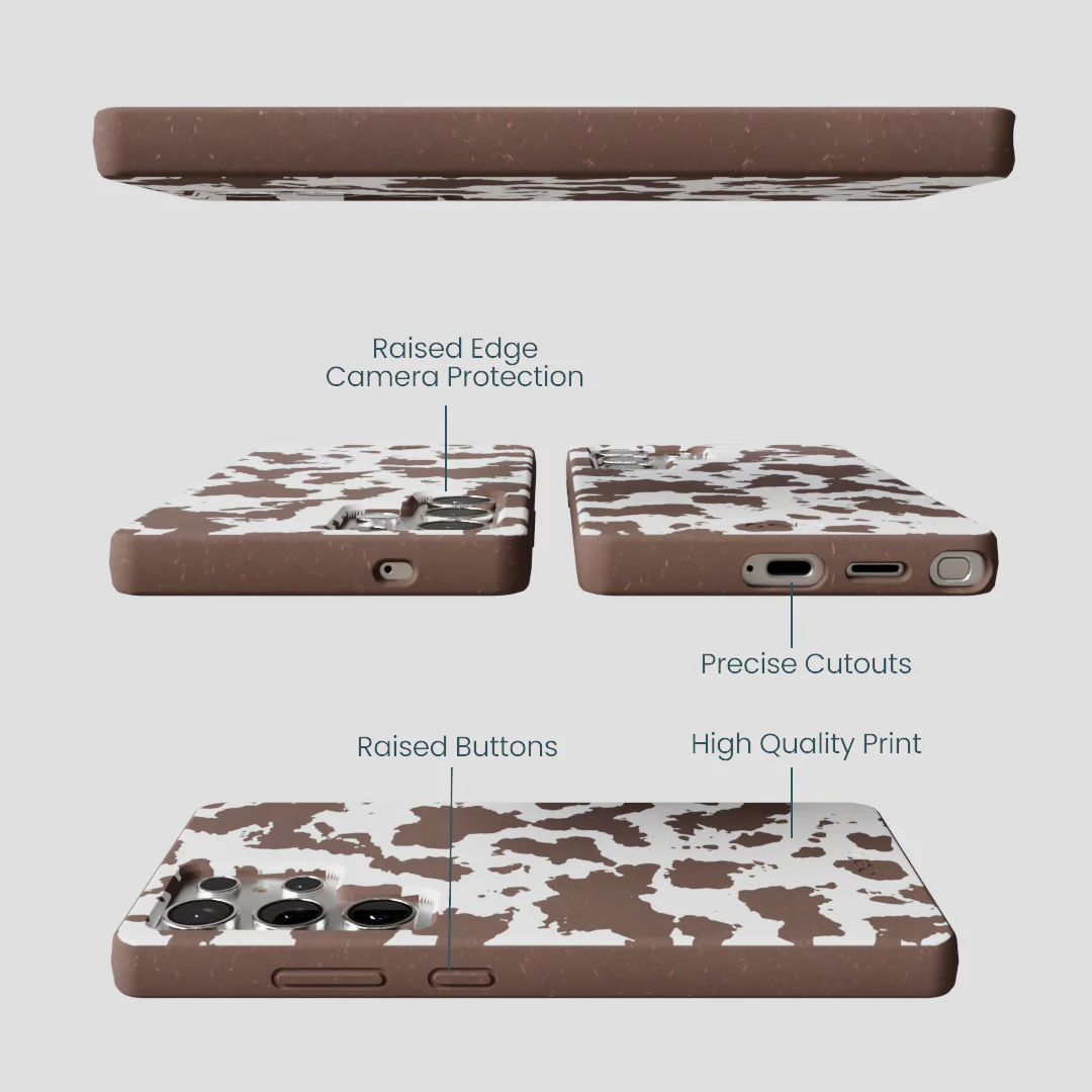 Chocolate Brown Cow Couture Samsung Galaxy S25 Ultra Case - Image 3