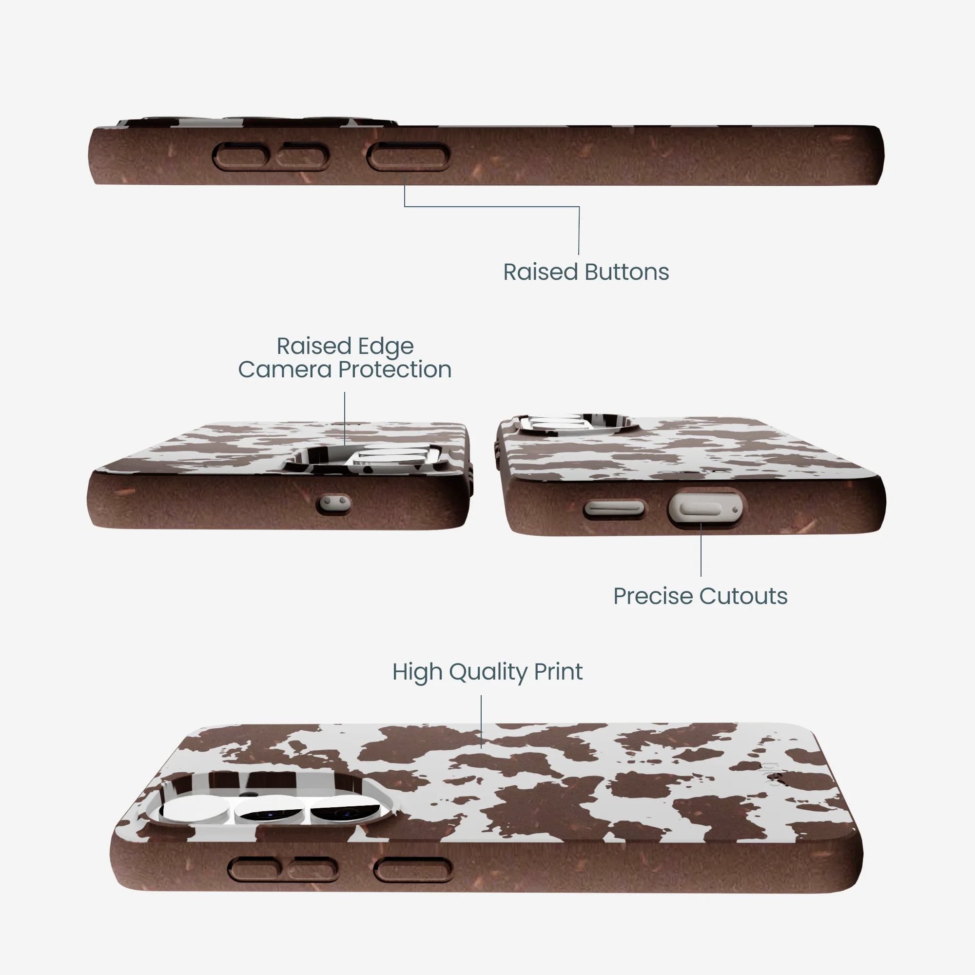 Chocolate Brown Cow Couture Samsung Galaxy S26 Case - Image 3