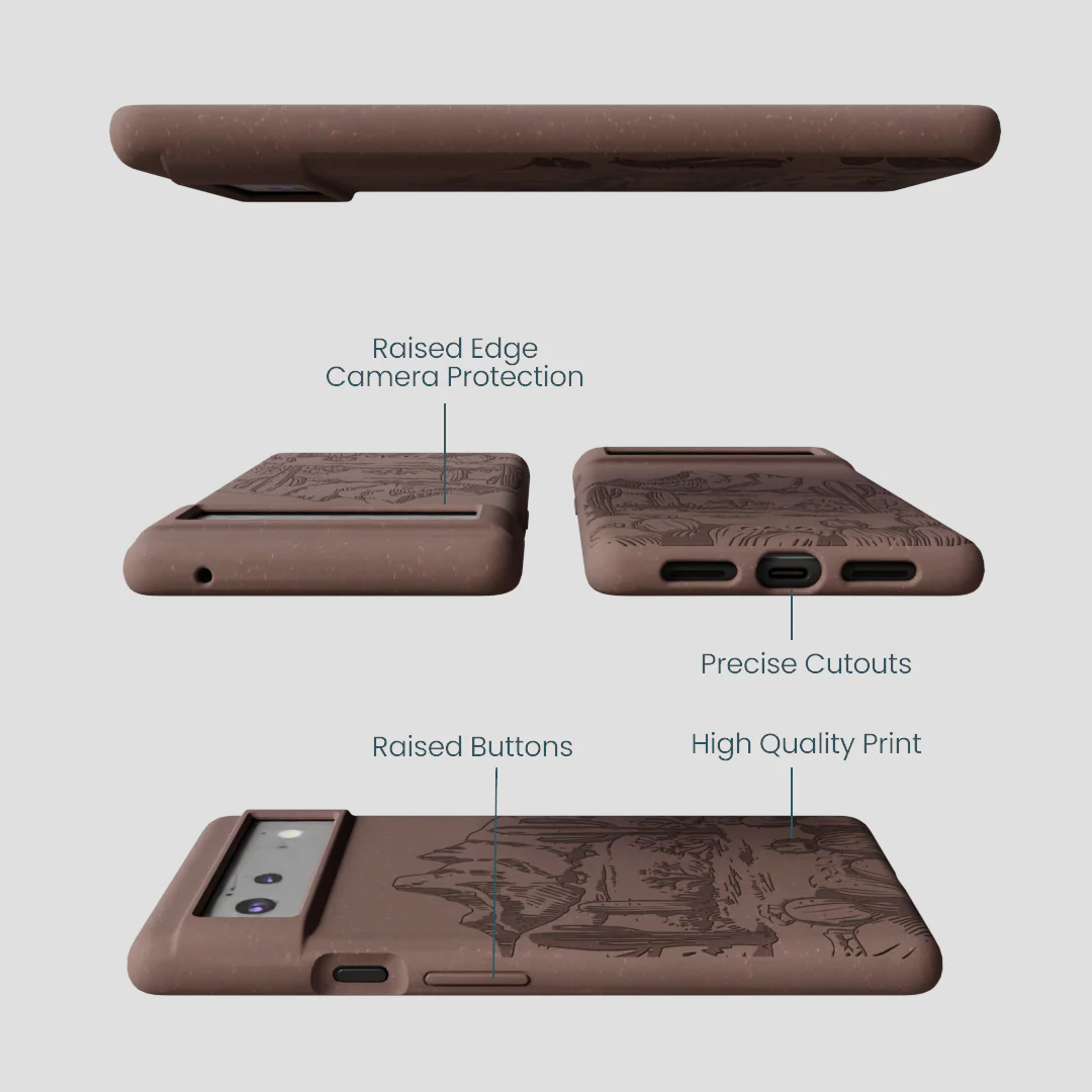Chocolate Brown Desert Run Google Pixel 6a Case - Image 3