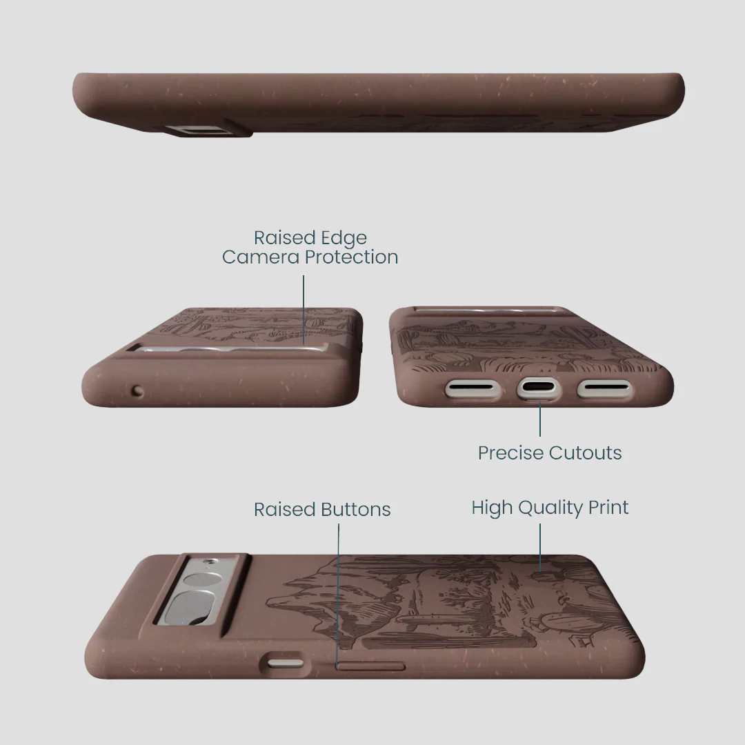Chocolate Brown Desert Run Google Pixel 7 Pro Case - Image 3