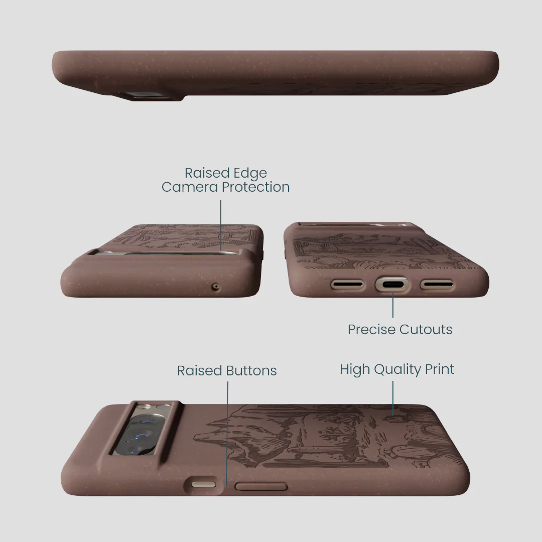Chocolate Brown Desert Run Google Pixel 8 Pro Case - Image 3