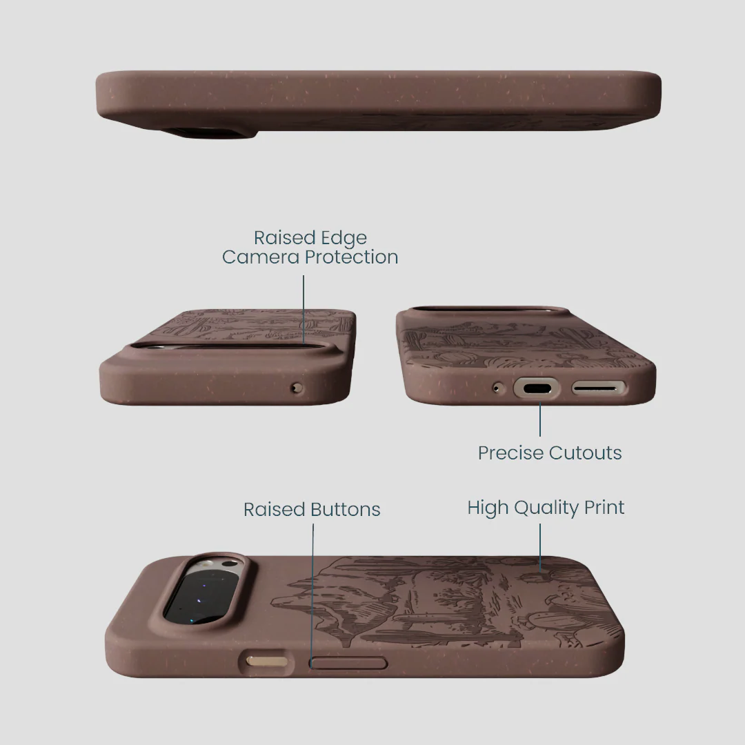 Chocolate Brown Desert Run Google Pixel 9/9 Pro Case - Image 3