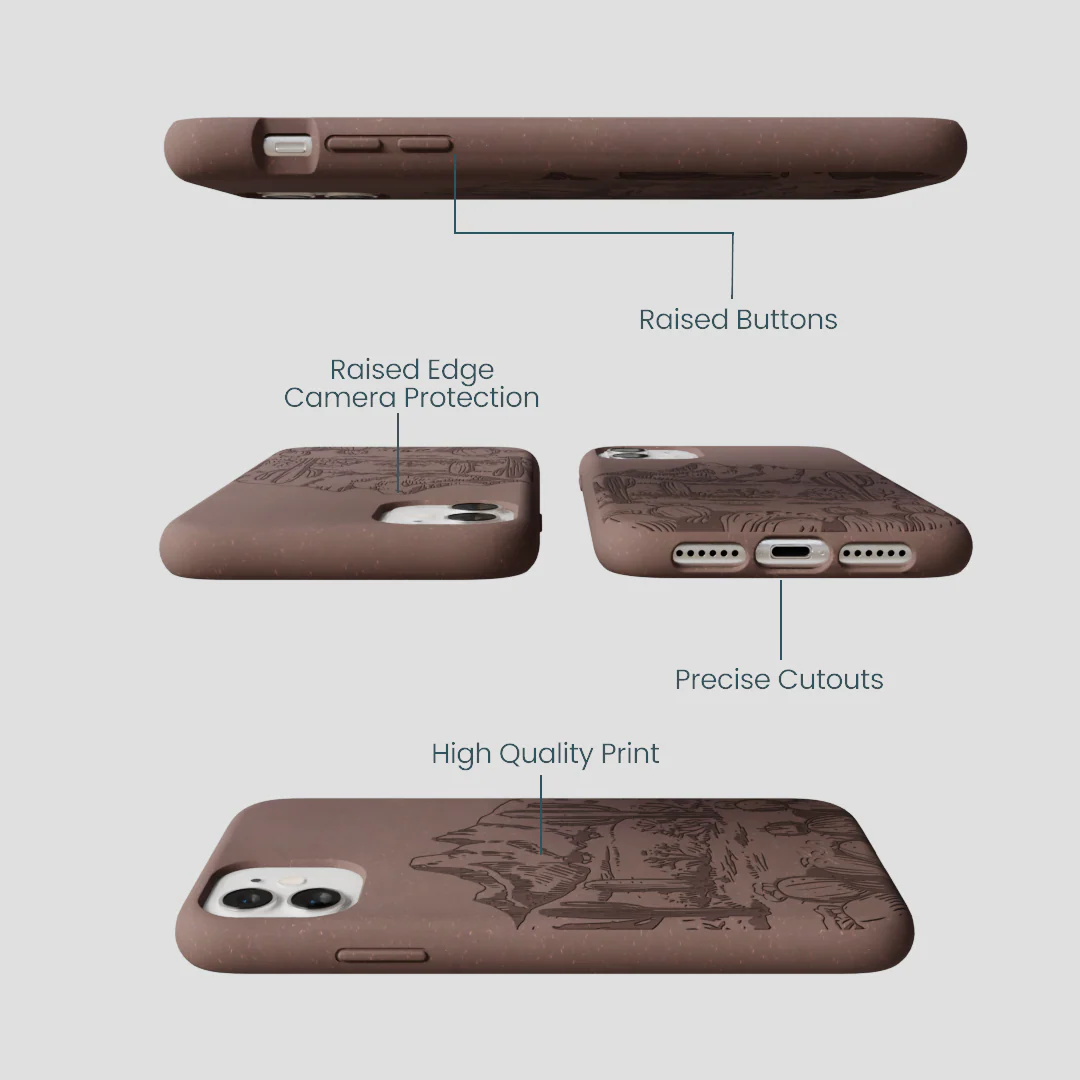Chocolate Brown Desert Run iPhone 11 Case - Image 3