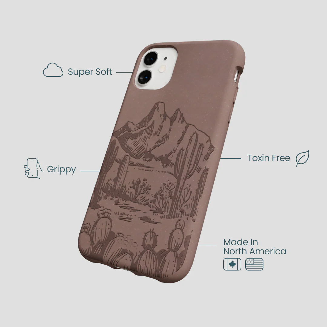 Chocolate Brown Desert Run iPhone 11 Case - Image 4