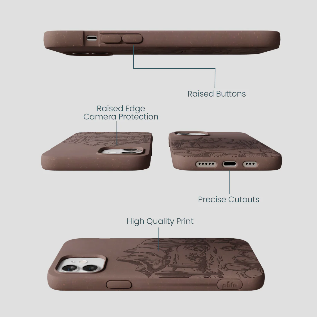 Chocolate Brown Desert Run iPhone 12/ iPhone 12 Pro Case - Image 3