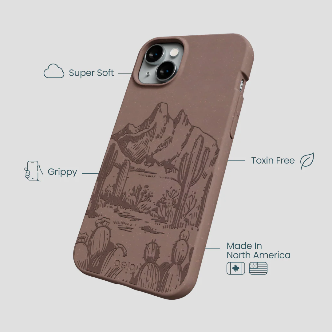 Chocolate Brown Desert Run iPhone 14 Plus Case - Image 4