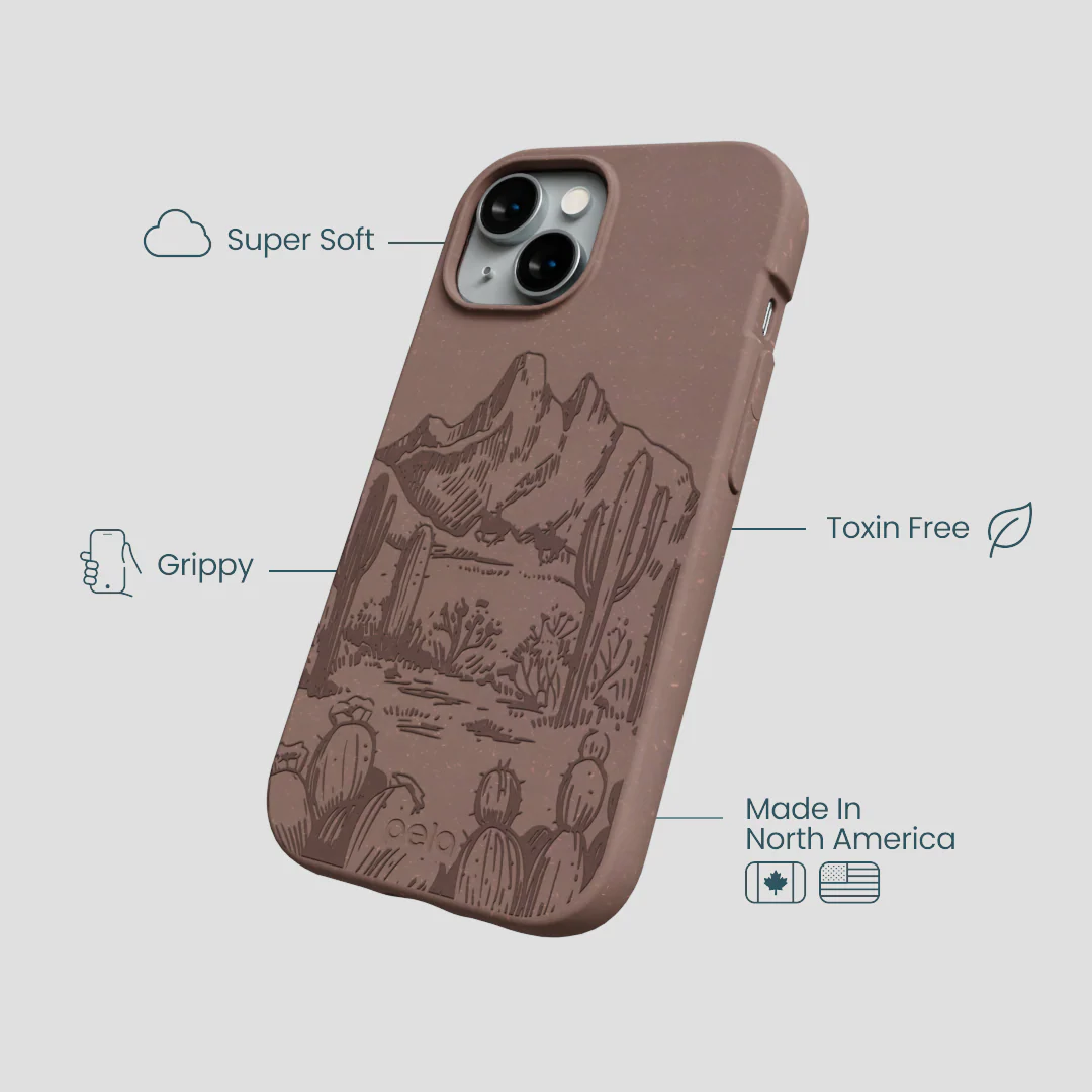 Chocolate Brown Desert Run iPhone 15 Case - Image 4