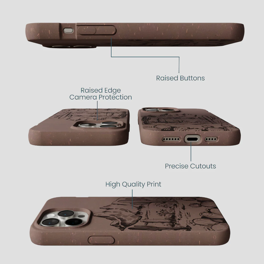 Chocolate Brown Desert Run iPhone 15 Pro Max Case - Image 3
