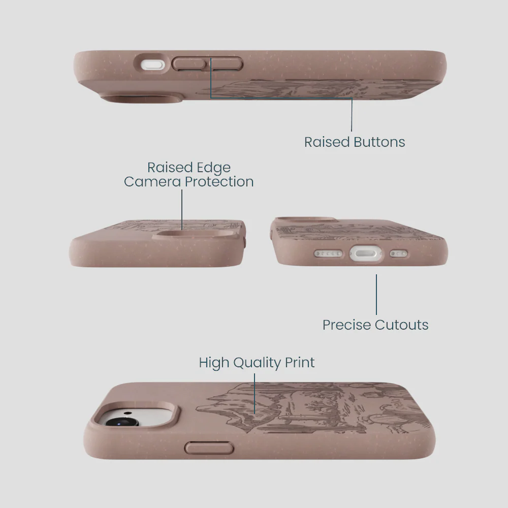 Chocolate Brown Desert Run iPhone 16e/17e Case - Image 3