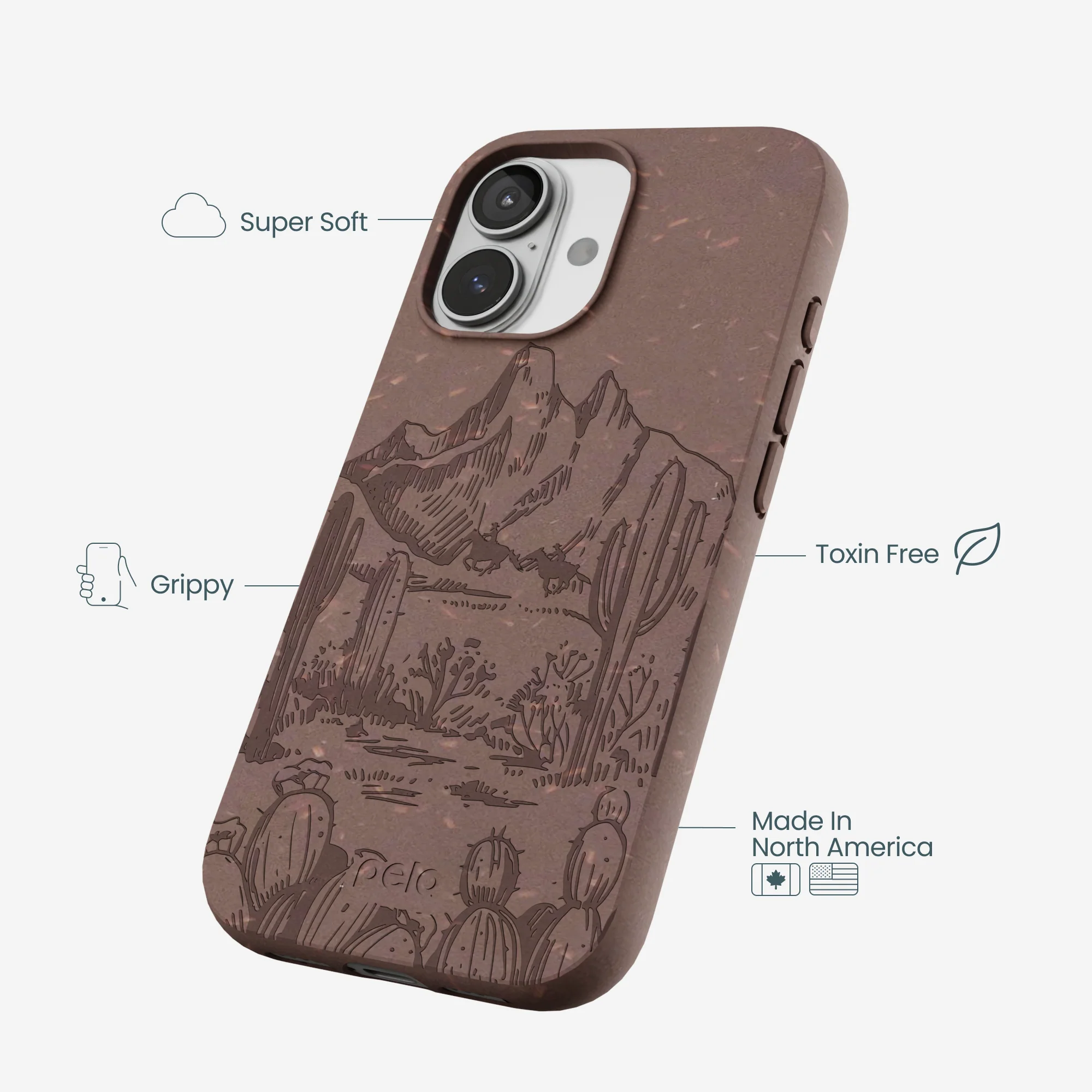 Chocolate Brown Desert Run iPhone 17 Case - Image 4