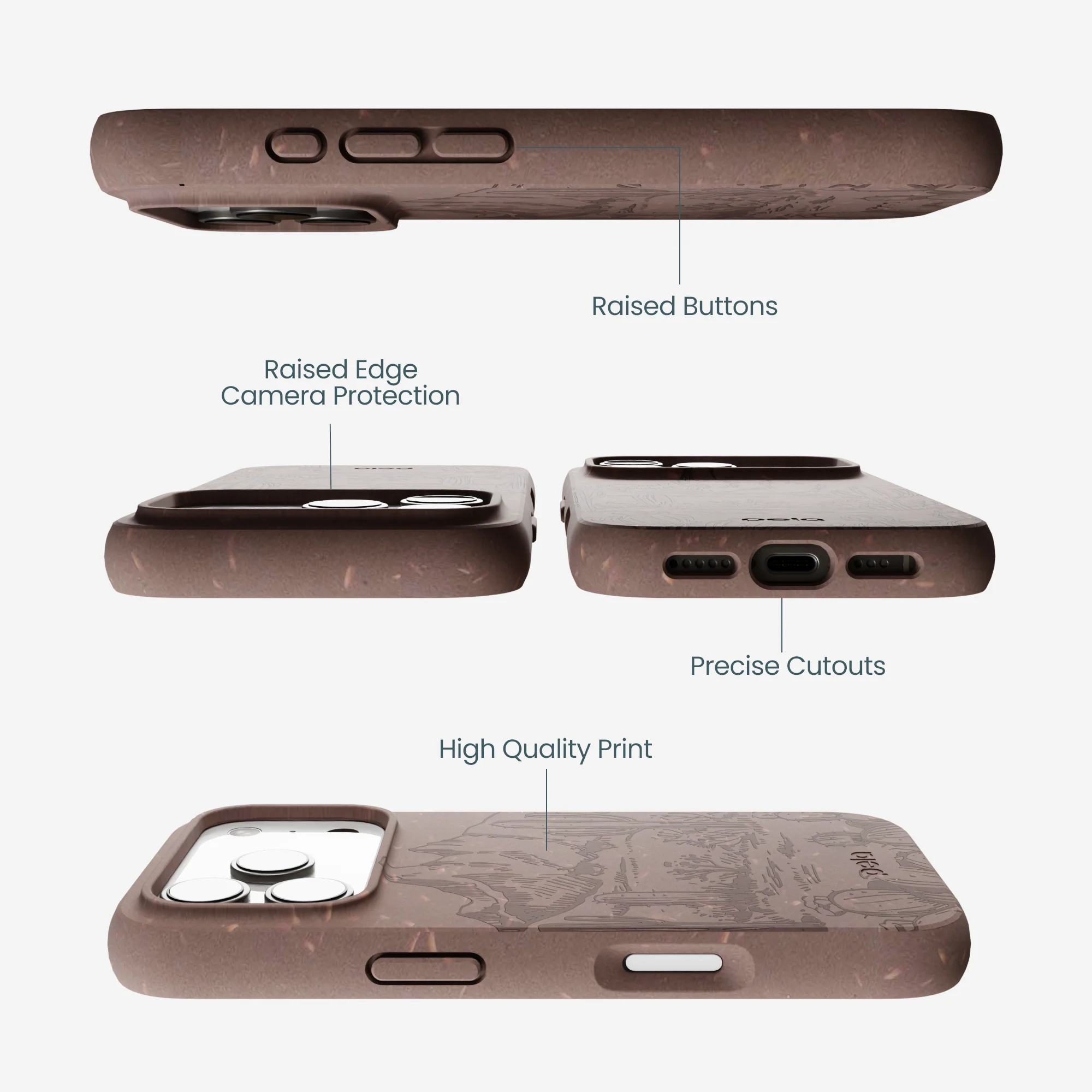 Chocolate Brown Desert Run iPhone 17 Pro Case - Image 3