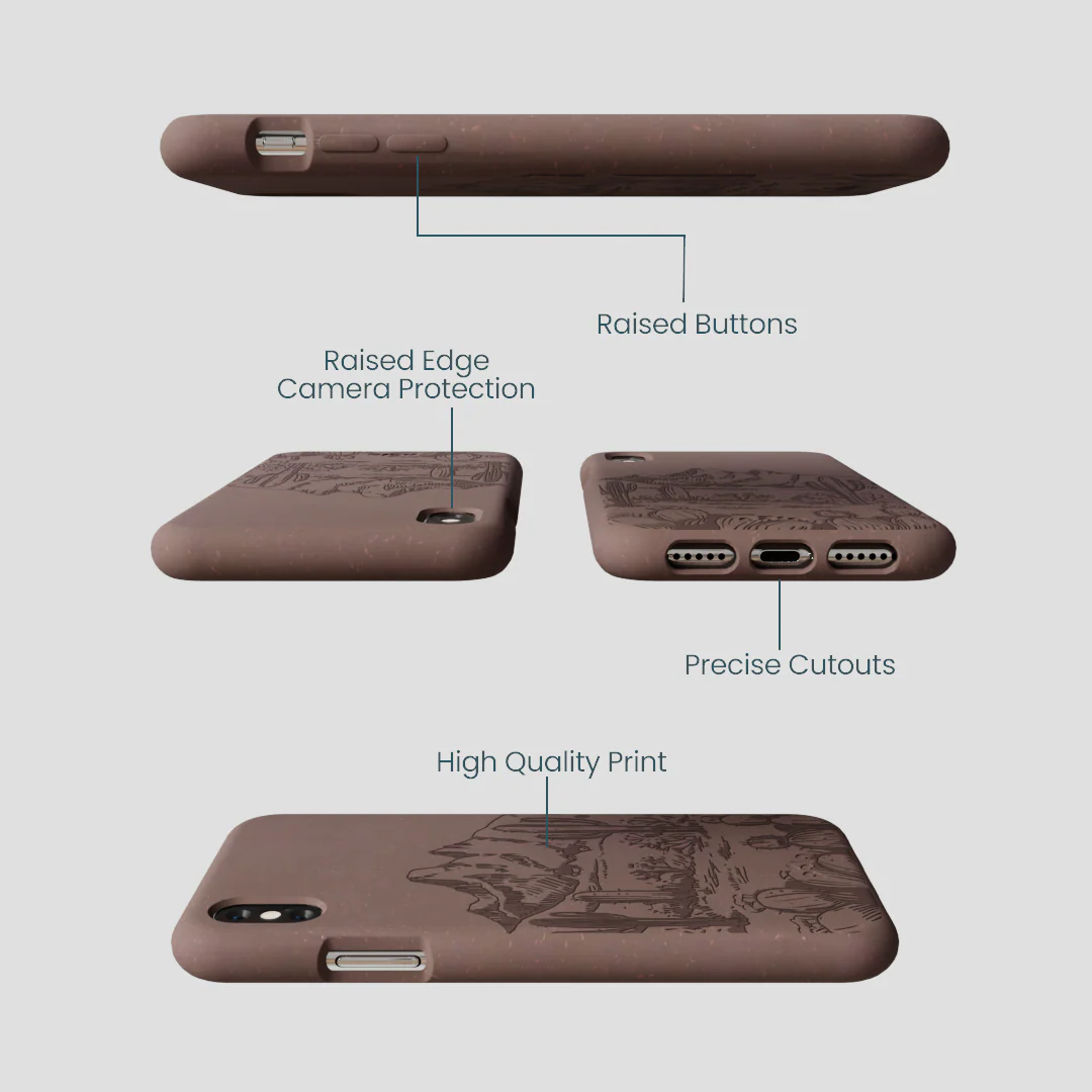 Chocolate Brown Desert Run iPhone XR Case - Image 3