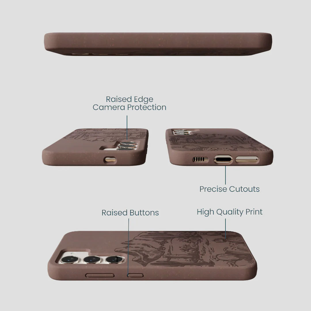 Chocolate Brown Desert Run Samsung Galaxy S23 Case - Image 3