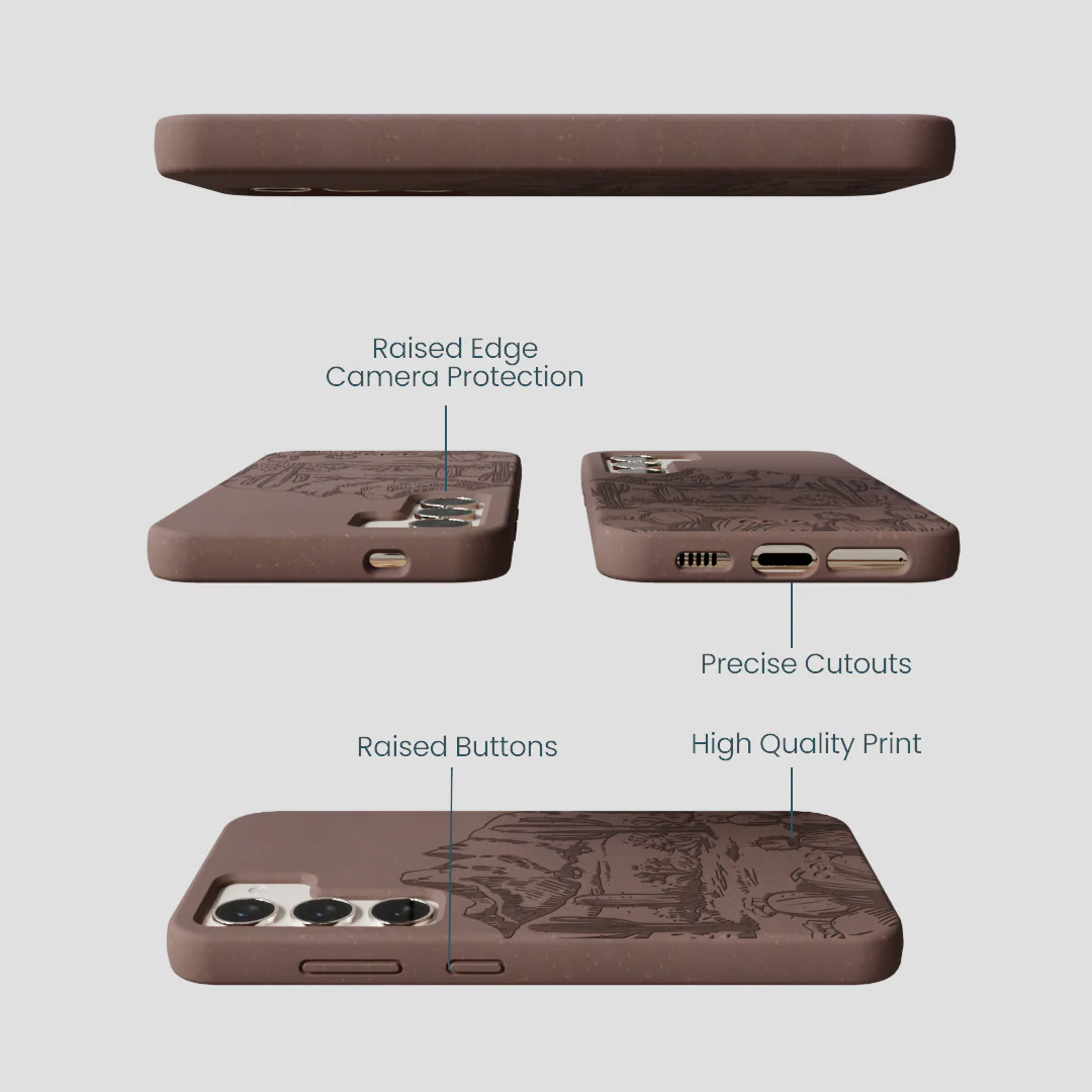 Chocolate Brown Desert Run Samsung Galaxy S24 Case - Image 3
