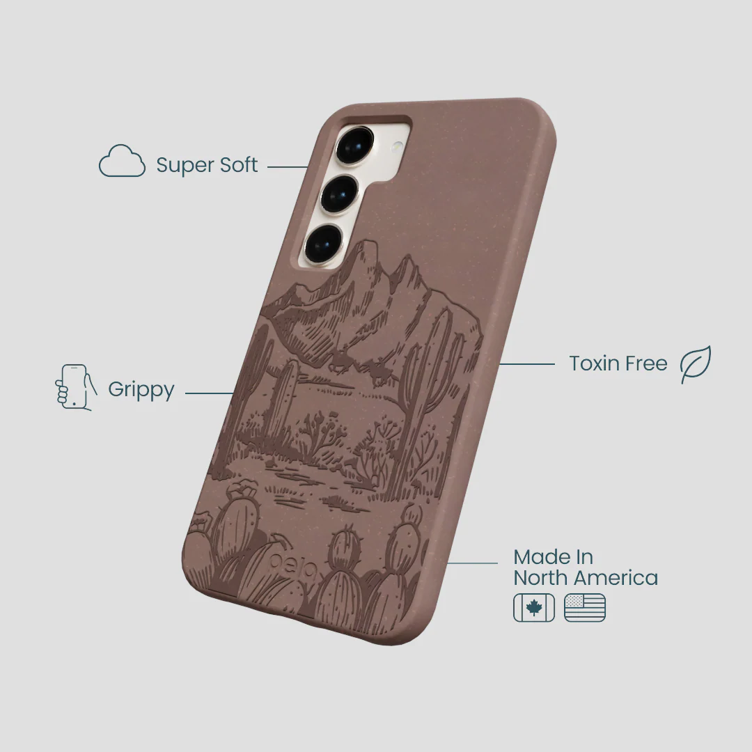 Chocolate Brown Desert Run Samsung Galaxy S24 Case - Image 4
