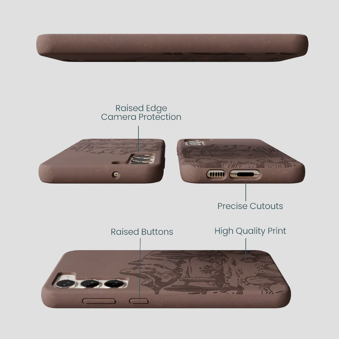 Chocolate Brown Desert Run Samsung Galaxy S24+(Plus) Case - Image 3