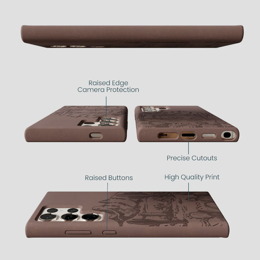 Chocolate Brown Desert Run Samsung Galaxy S24 Ultra Case - Image 3