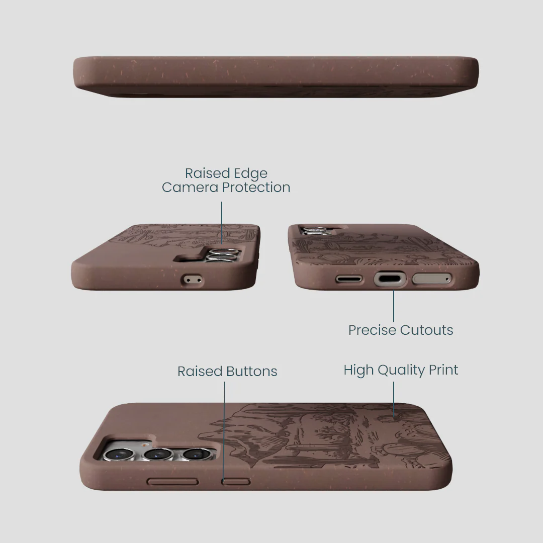 Chocolate Brown Desert Run Samsung Galaxy S25 Case - Image 3