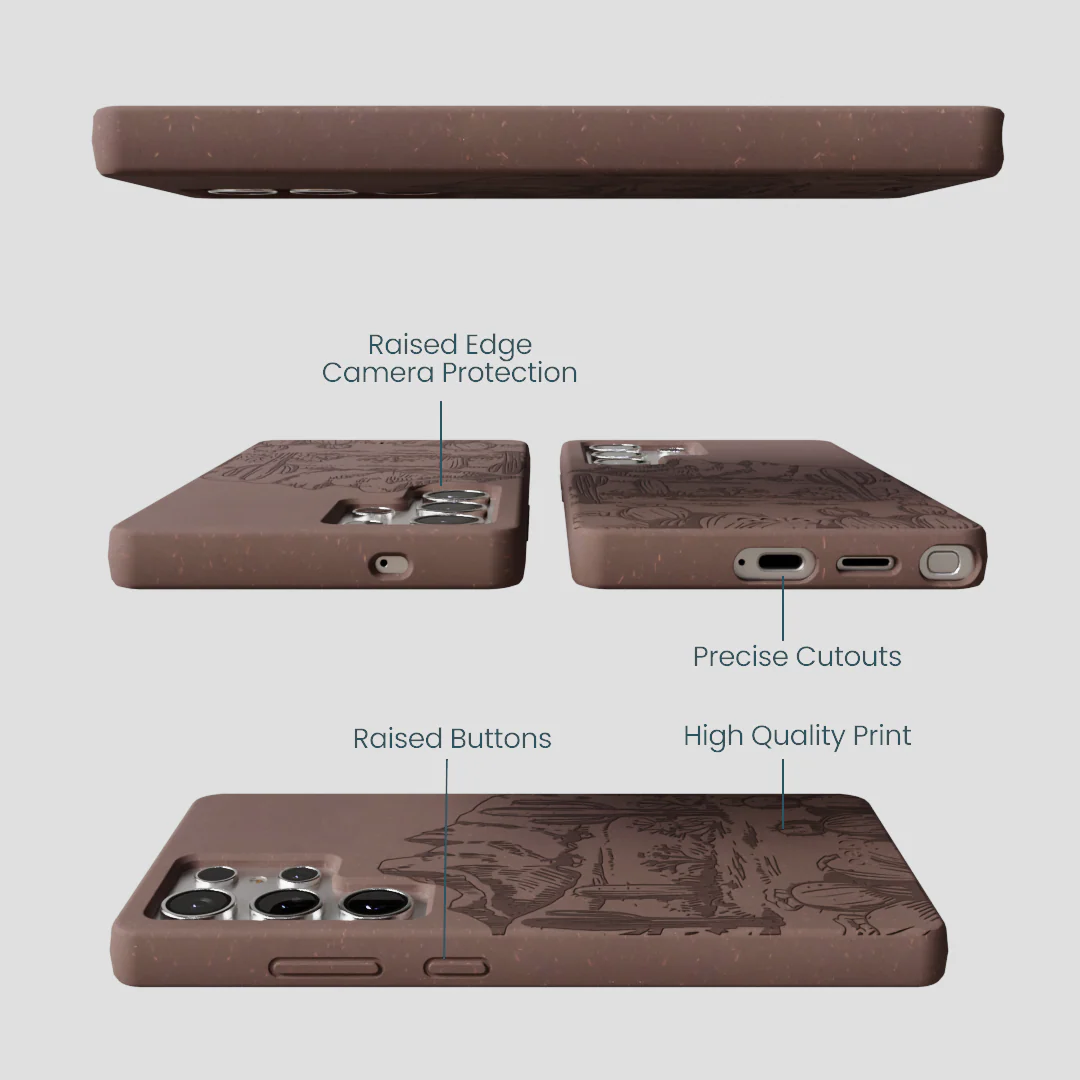 Chocolate Brown Desert Run Samsung Galaxy S25 Ultra Case - Image 3