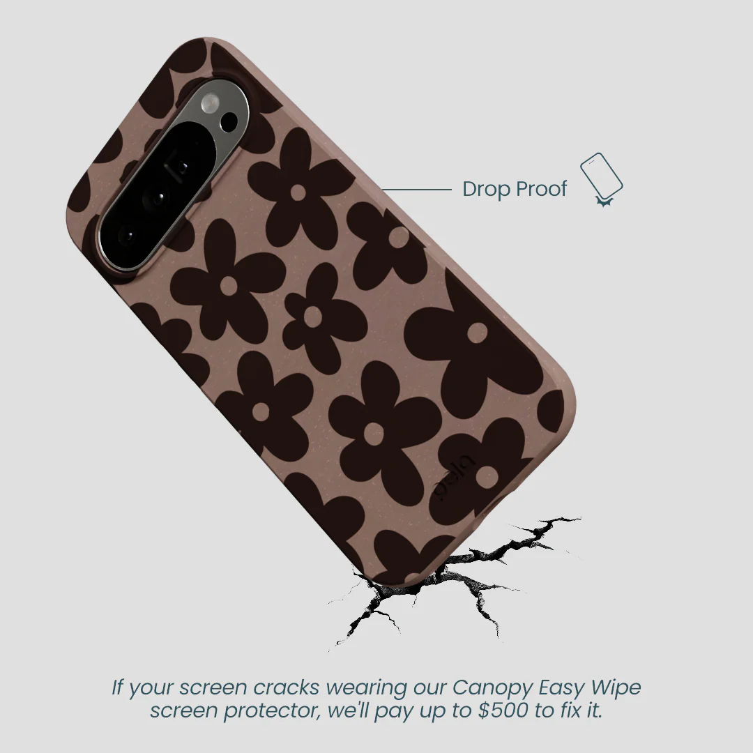 Chocolate Brown Earthy Blooms Google Pixel 10 Pro XL Case - Image 5