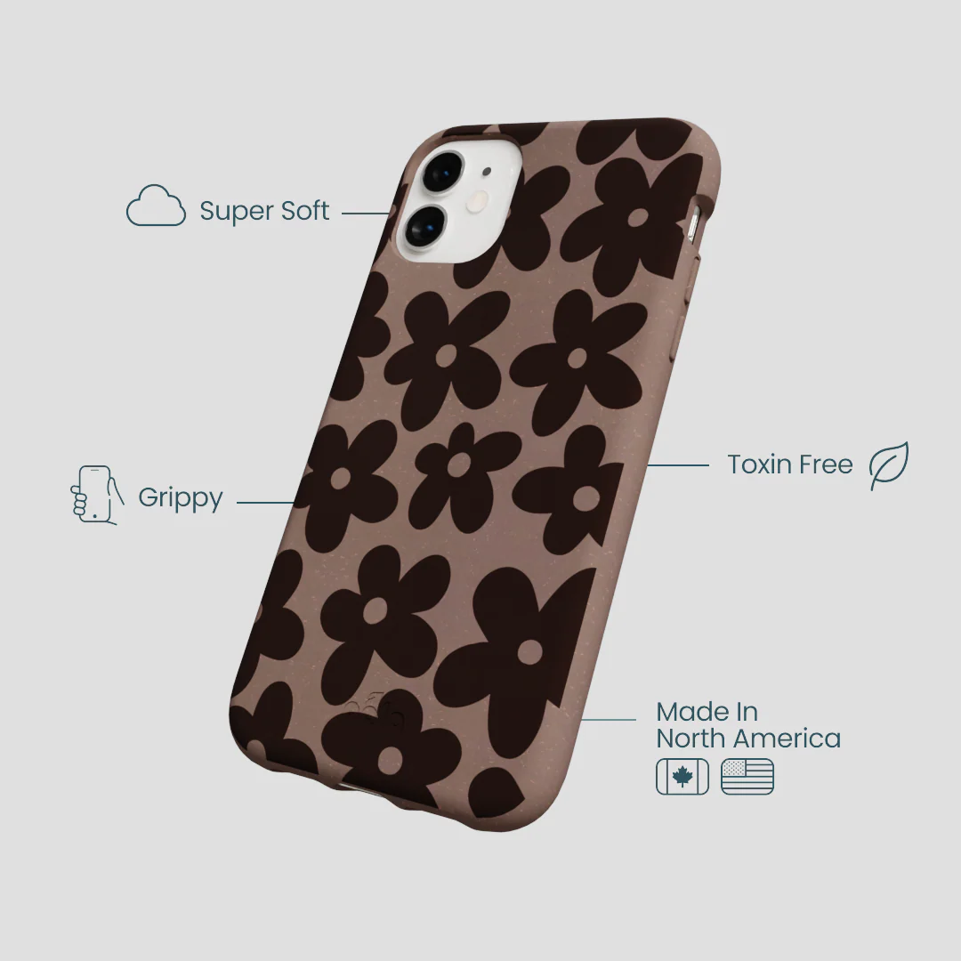 Chocolate Brown Earthy Blooms iPhone 11 Case - Image 4