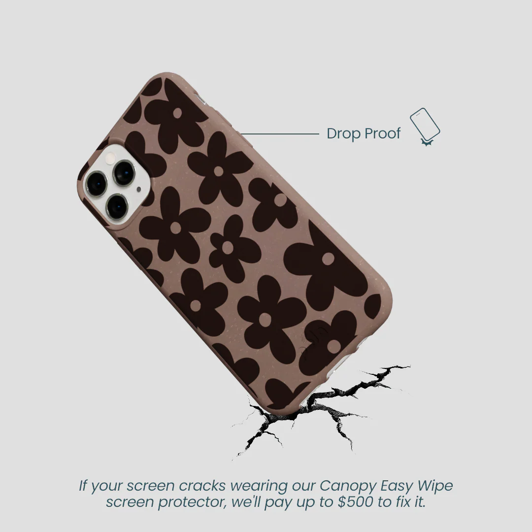 Chocolate Brown Earthy Blooms iPhone 11 Pro Case - Image 5
