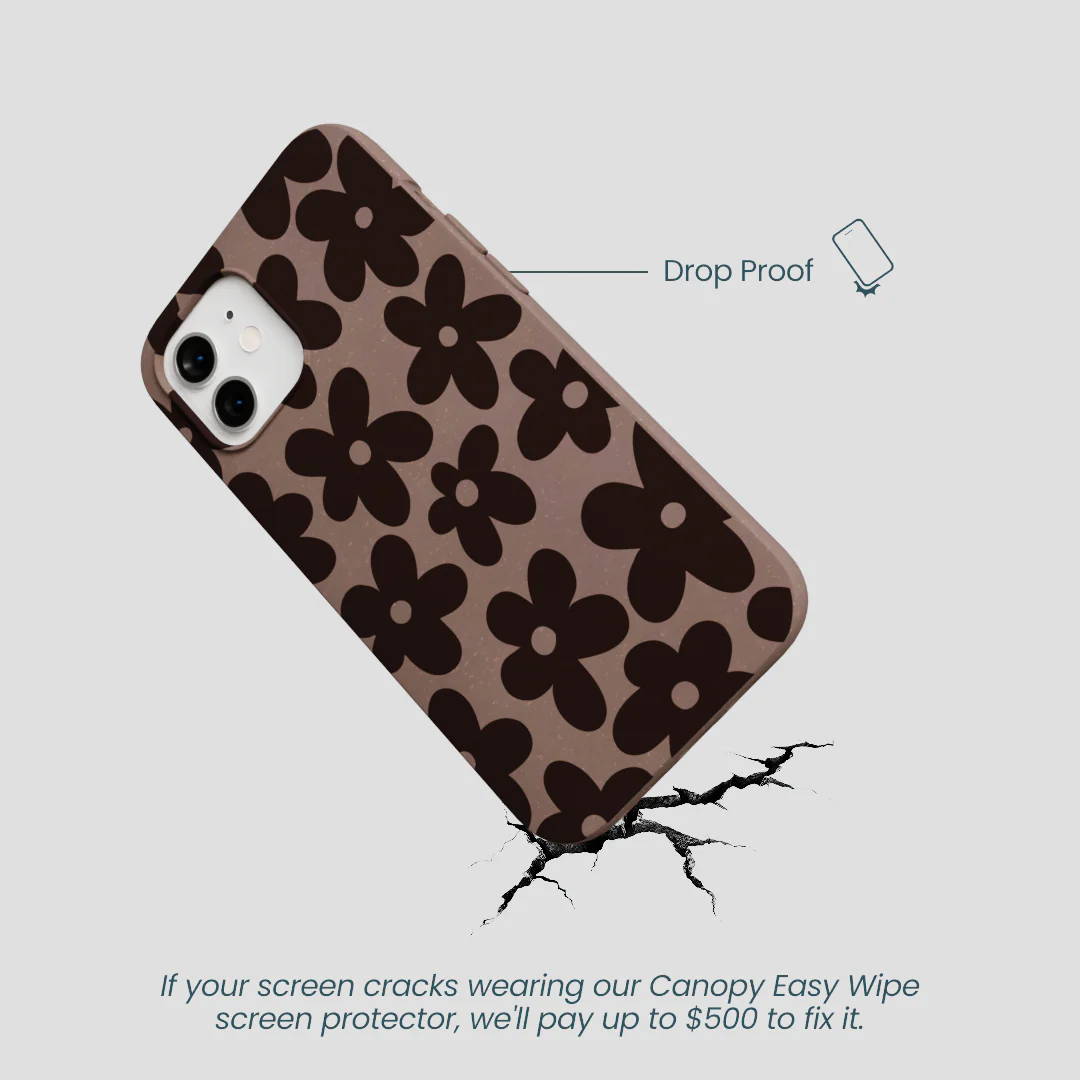 Chocolate Brown Earthy Blooms iPhone 12/ iPhone 12 Pro Case - Image 5