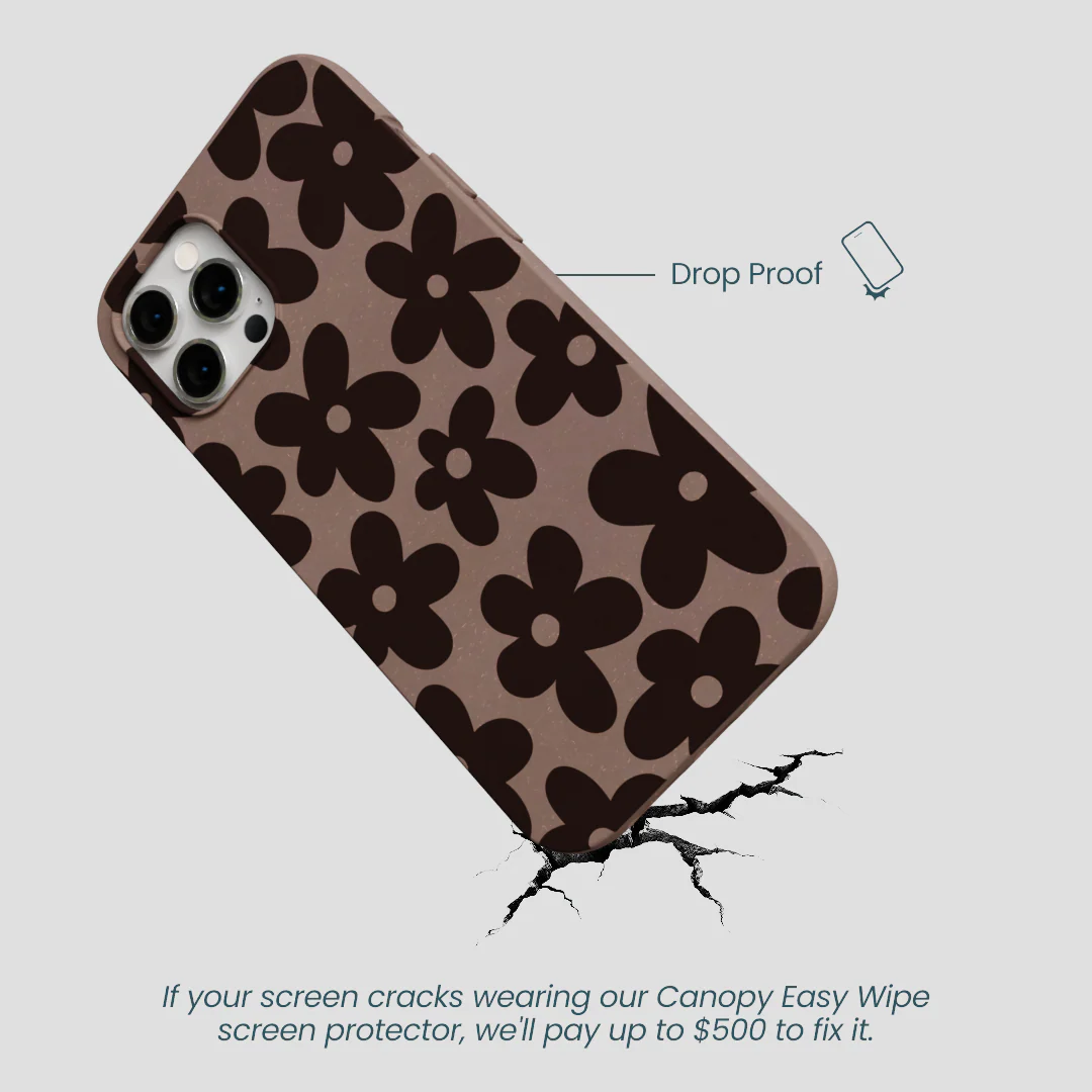 Chocolate Brown Earthy Blooms iPhone 12 Pro Max Case - Image 5