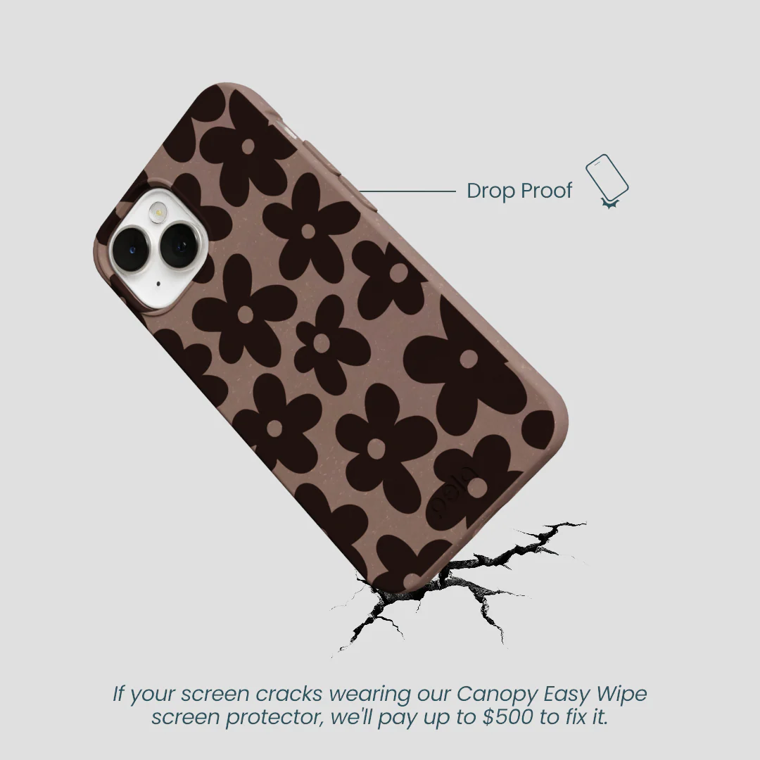 Chocolate Brown Earthy Blooms iPhone 13 Case - Image 5