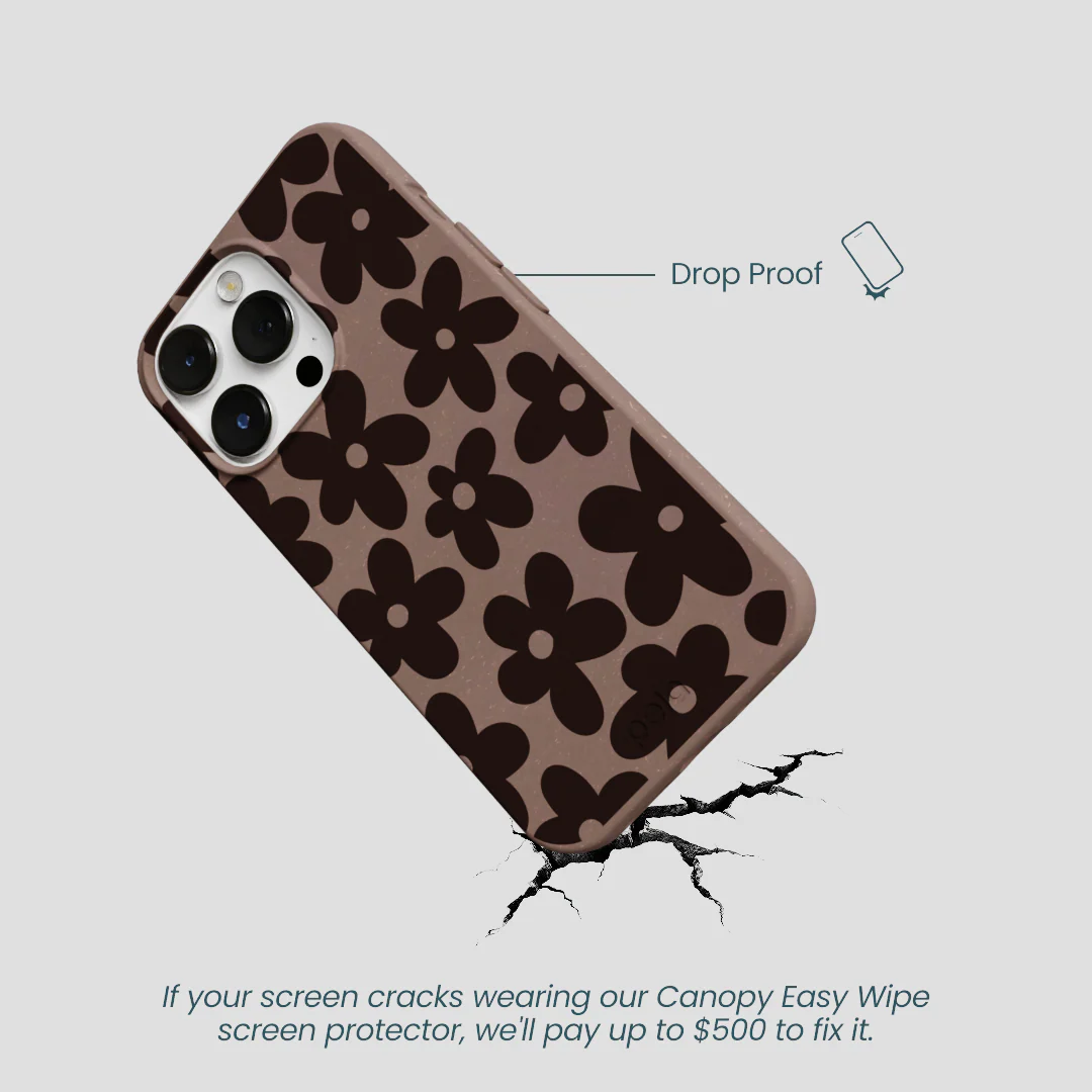 Chocolate Brown Earthy Blooms iPhone 13 Pro Case - Image 5