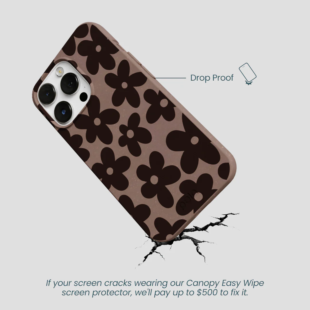 Chocolate Brown Earthy Blooms iPhone 13 Pro Max Case - Image 5