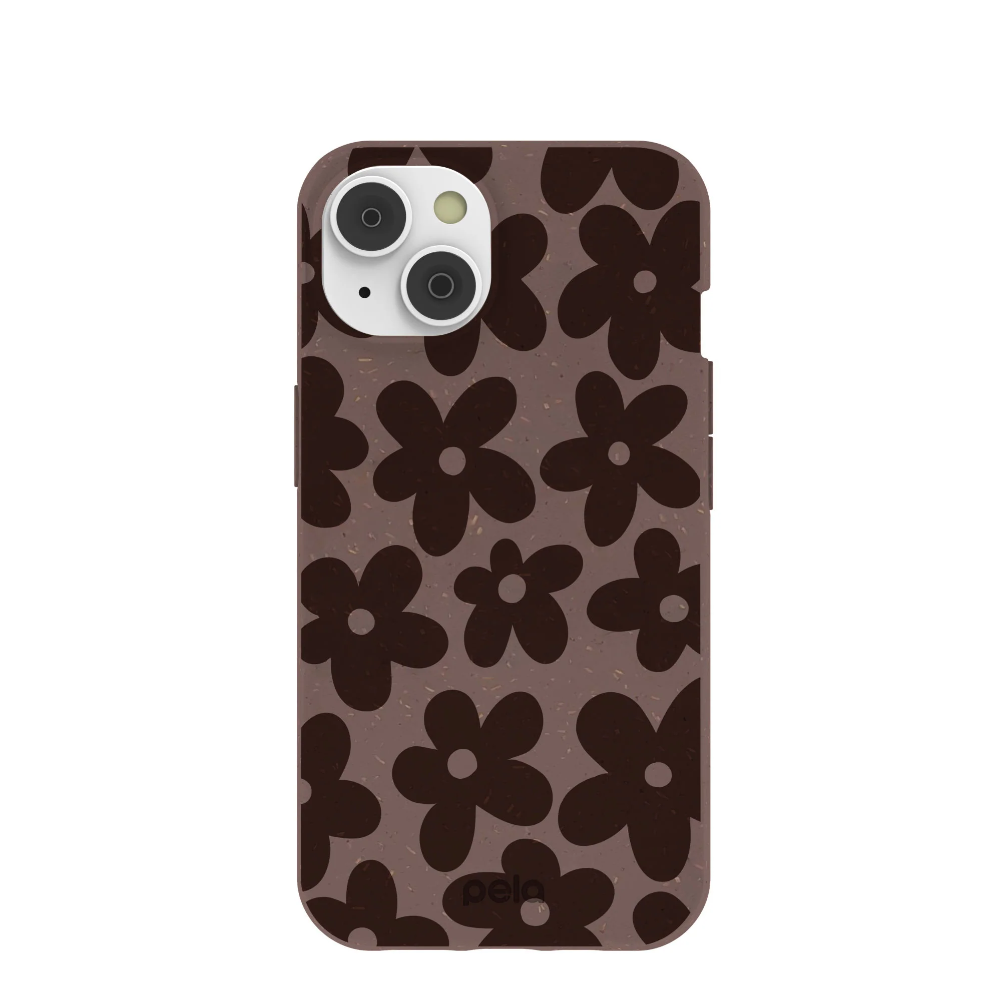 Chocolate Brown Earthy Blooms iPhone 14 Case