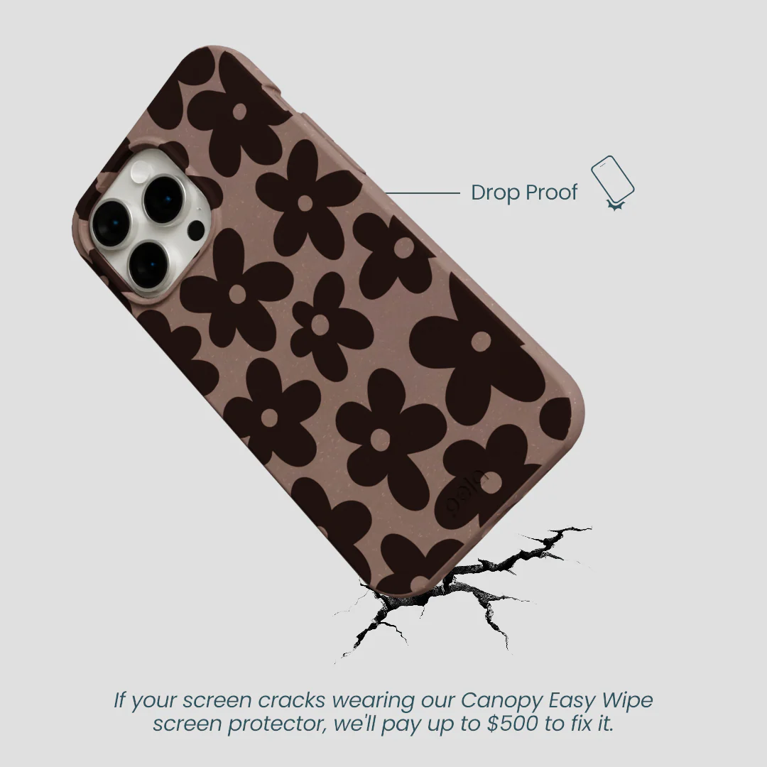 Chocolate Brown Earthy Blooms iPhone 14 Pro Max Case - Image 5