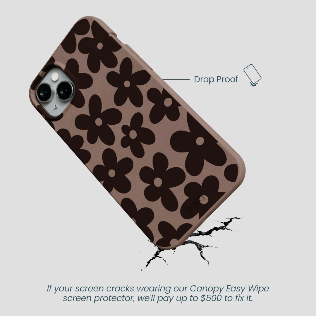 Chocolate Brown Earthy Blooms iPhone 15 Plus Case - Image 5