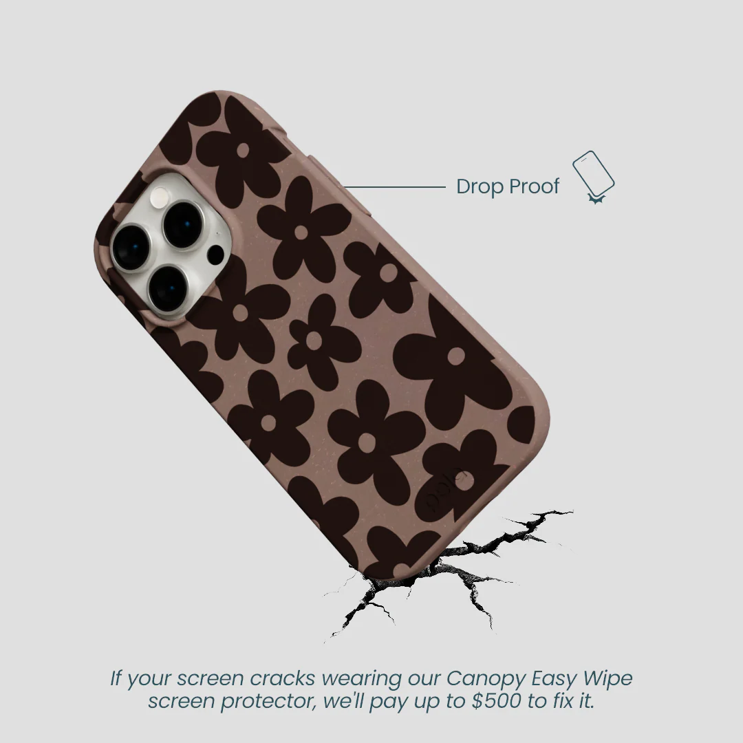 Chocolate Brown Earthy Blooms iPhone 15 Pro Case - Image 5