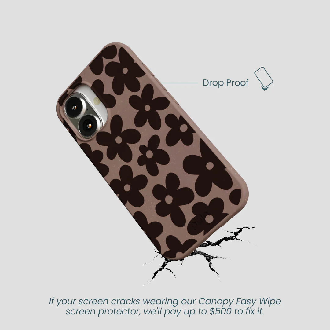 Chocolate Brown Earthy Blooms iPhone 16 Case - Image 5
