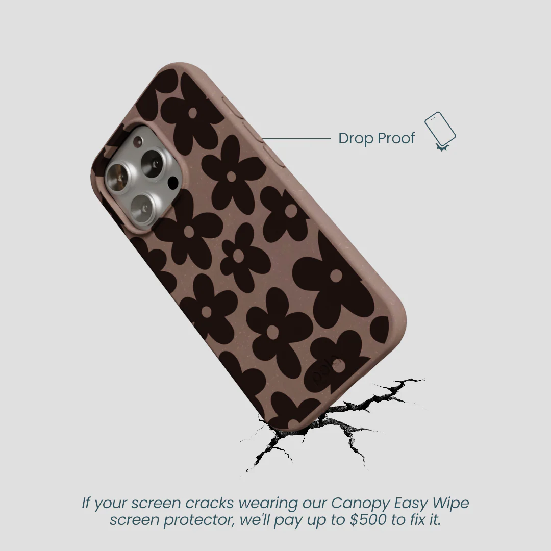 Chocolate Brown Earthy Blooms iPhone 16 Pro Case - Image 5