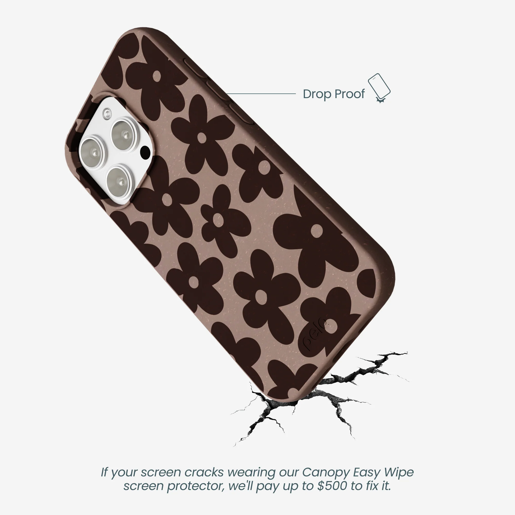 Chocolate Brown Earthy Blooms iPhone 16 Pro Max Case - Image 5