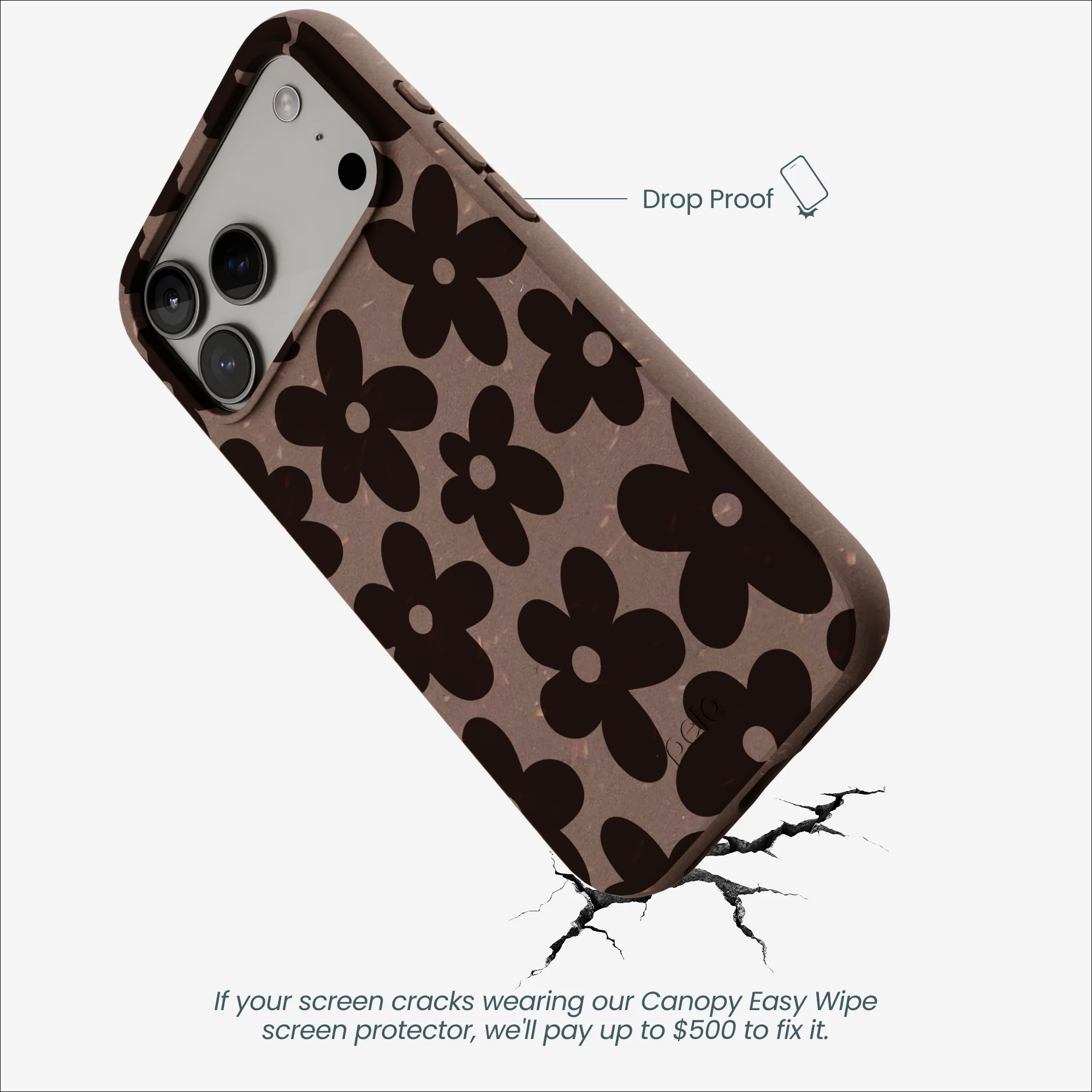 Chocolate Brown Earthy Blooms iPhone 17 Pro Max Case - Image 5