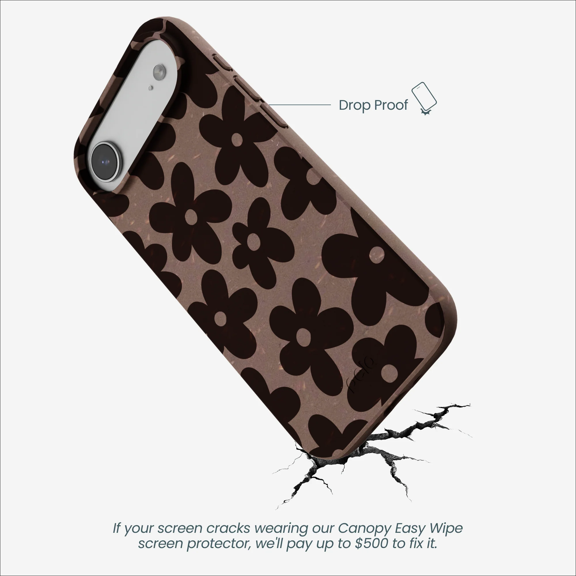 Chocolate Brown Earthy Blooms iPhone Air Case - Image 5