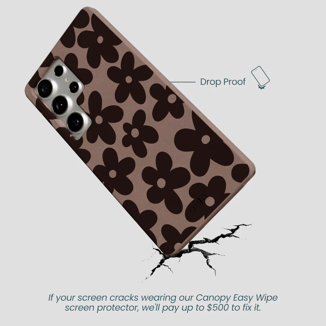 Chocolate Brown Earthy Blooms Samsung Galaxy S25 Ultra Case - Image 5