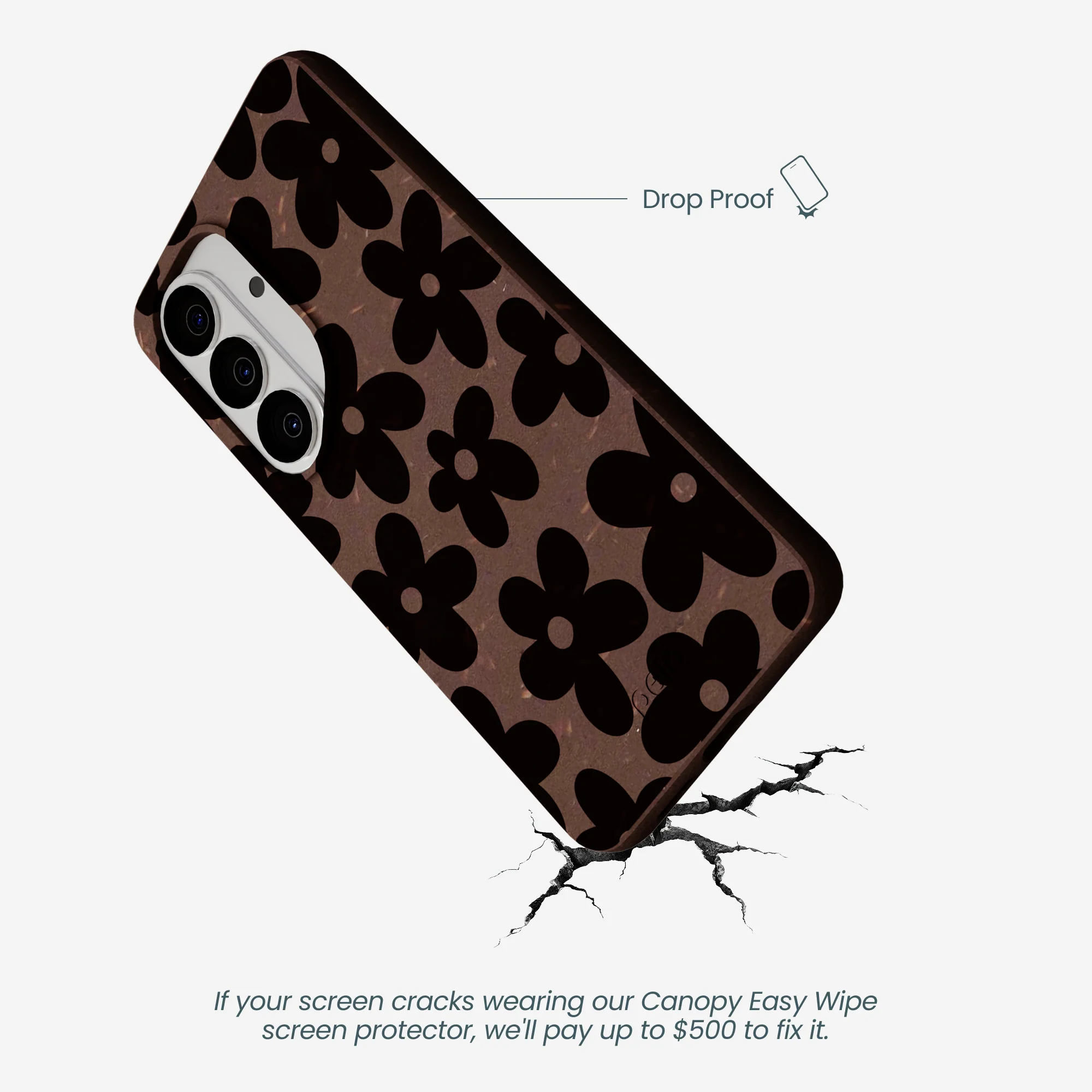Chocolate Brown Earthy Blooms Samsung Galaxy S26 Case - Image 5