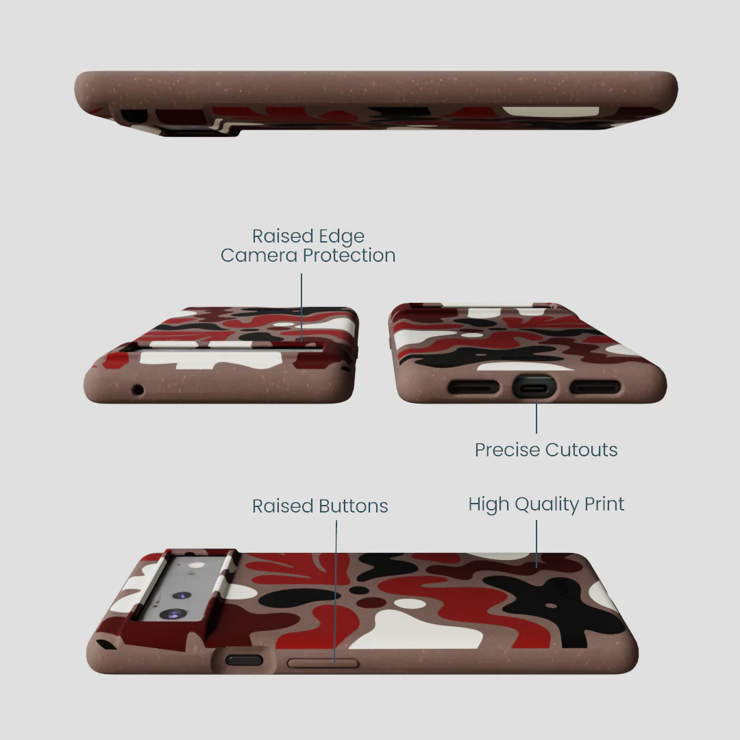 Chocolate Brown Earthy Curves Google Pixel 6a Case - Image 3