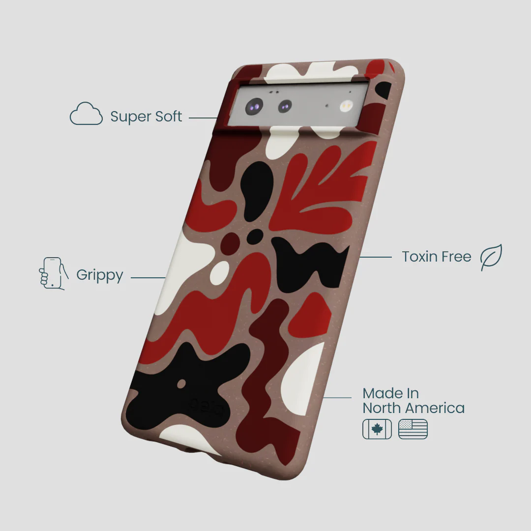 Chocolate Brown Earthy Curves Google Pixel 6a Case - Image 4
