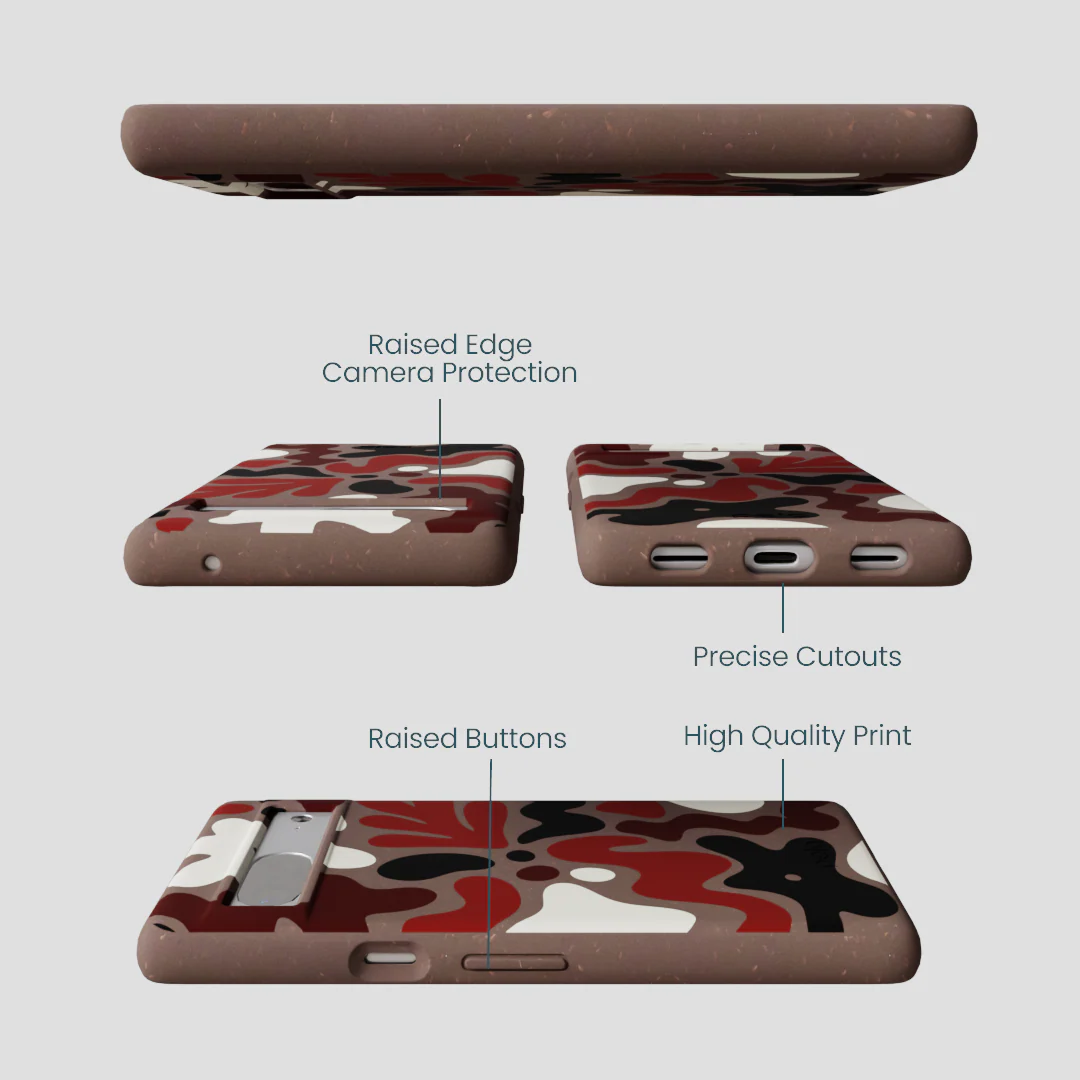 Chocolate Brown Earthy Curves Google Pixel 7 Case - Image 3