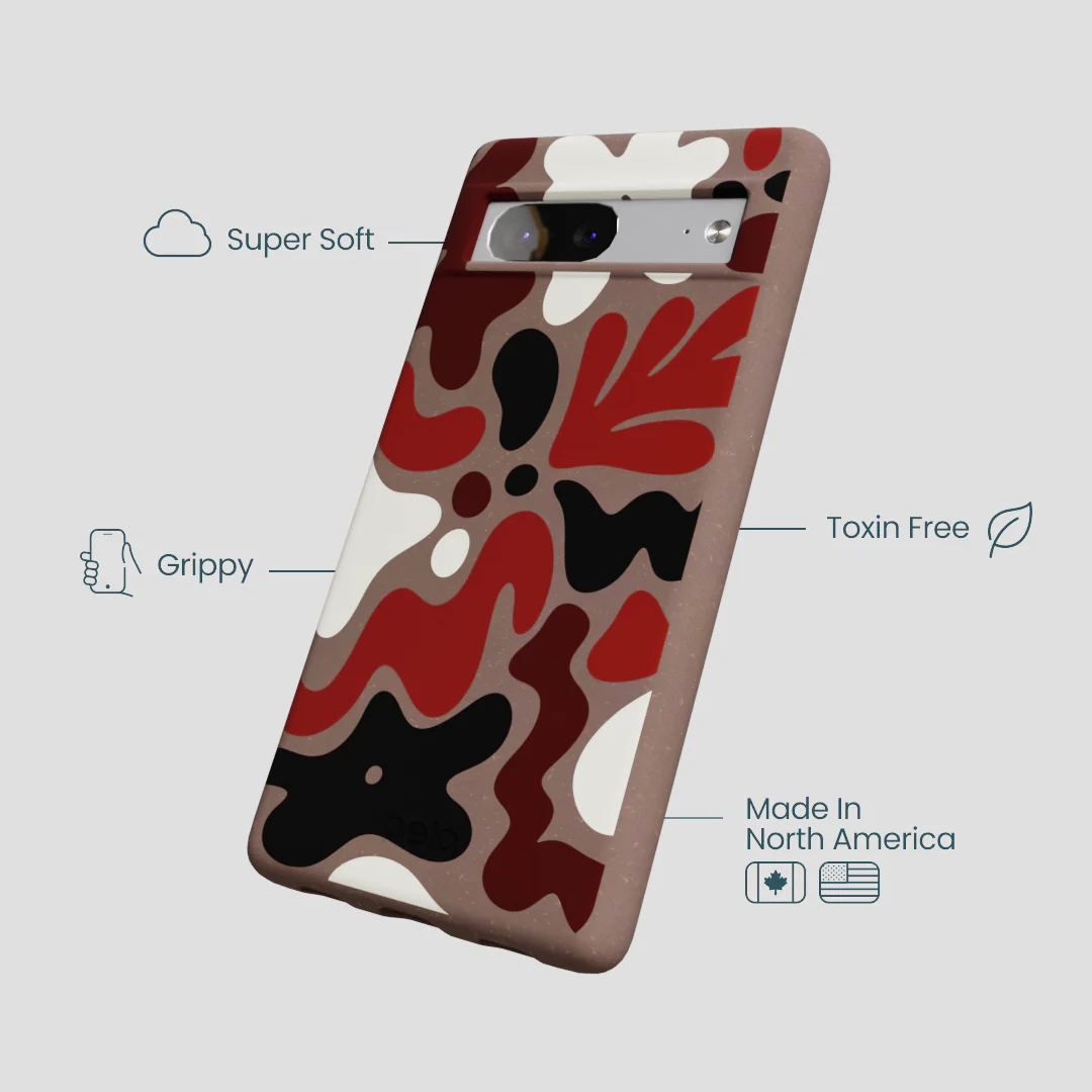 Chocolate Brown Earthy Curves Google Pixel 7 Case - Image 4