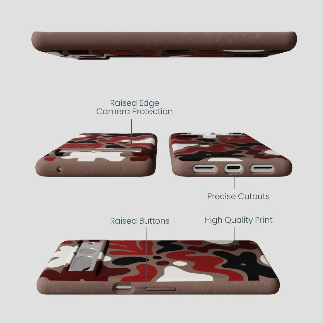 Chocolate Brown Earthy Curves Google Pixel 7 Pro Case - Image 3