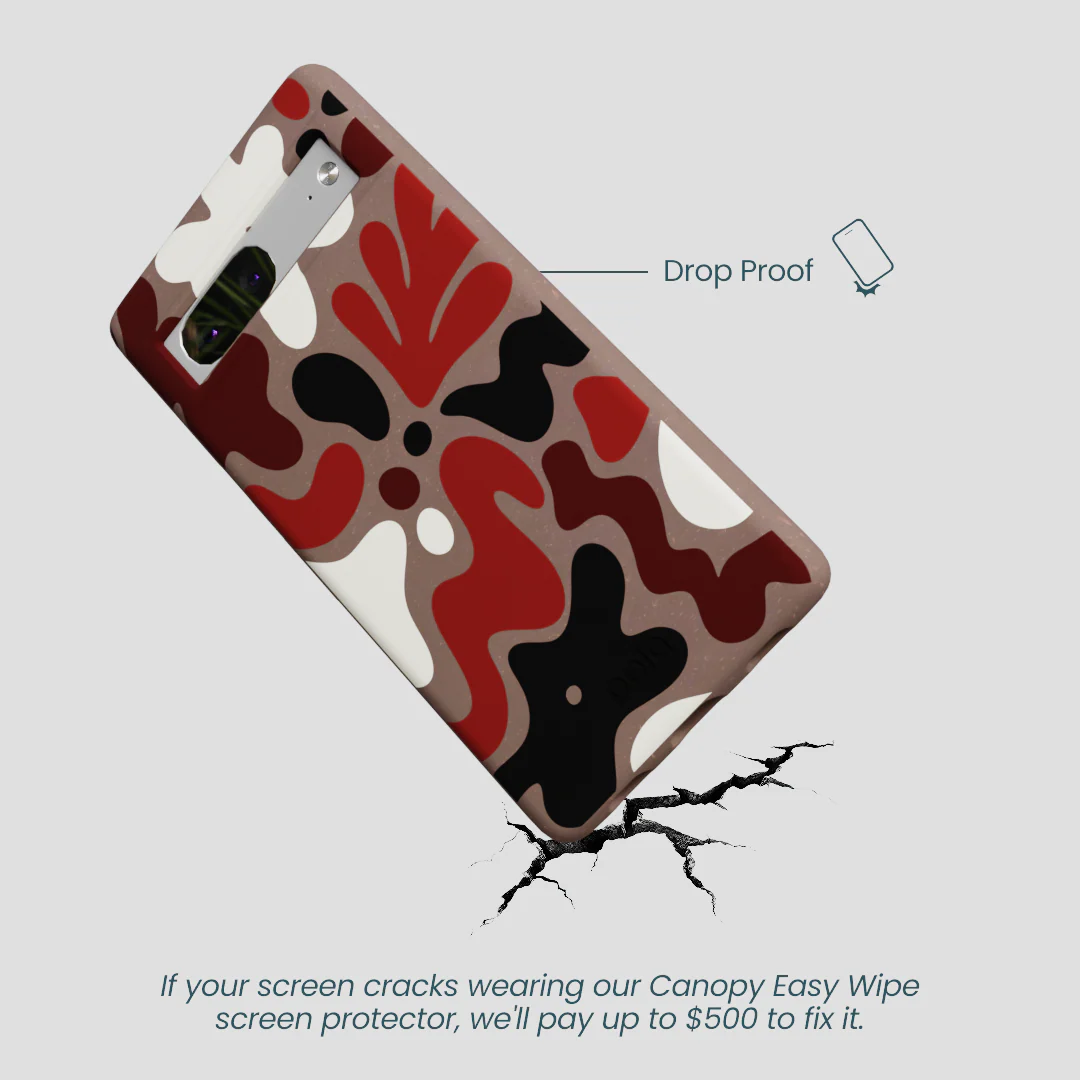 Chocolate Brown Earthy Curves Google Pixel 7a Case - Image 5