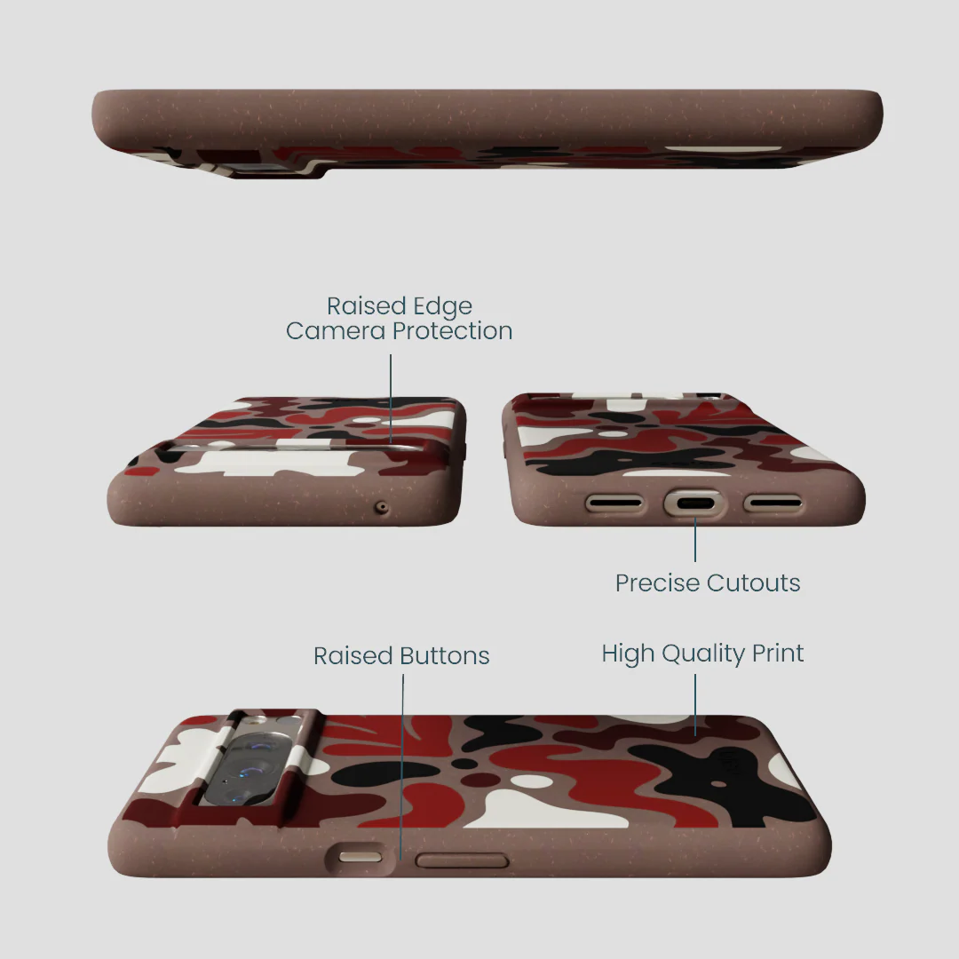 Chocolate Brown Earthy Curves Google Pixel 8 Pro Case - Image 3